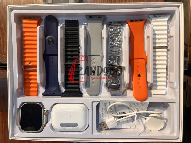 Montre android ultra + airpods pro